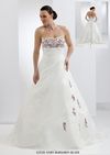 32038 Ivory Burgundy Sil